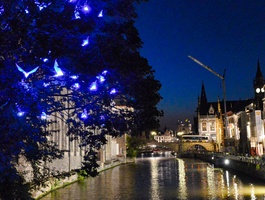 Promenade nocturne. Gand la nuit.